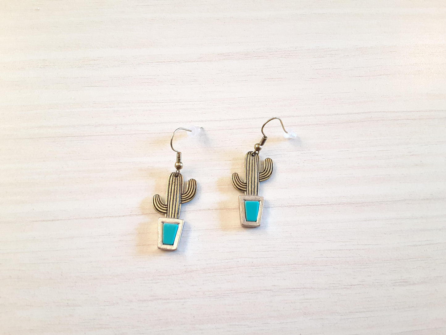 Southwestern earrings, cactus